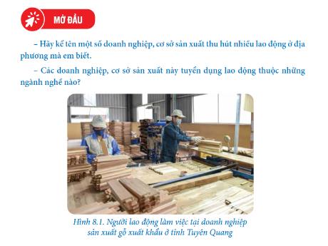 Bài giảng Giáo dục địa phương Lớp 8 - Tiết 23, Chủ đề 8: Nhu cầu sử dụng và đào tạo lao động ở một số ngành nghề của tỉnh Tuyên Quang