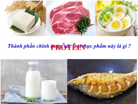 Bài giảng Khoa học tự nhiên Lớp 9 - Phần: Sinh học - Tiết 22, Bài 18: Prôtêin