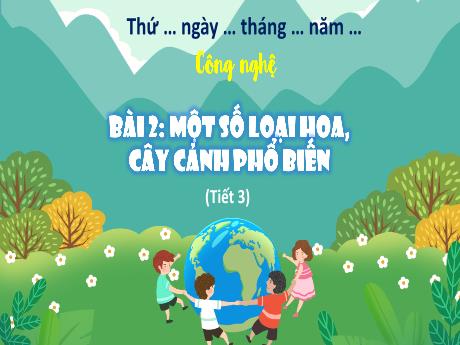 Bài giảng Công nghệ 4 - Bài 2: Một số loại hoa, cây cảnh phổ biển (Tiết 3) - Trường Tiểu học Hùng Tiến