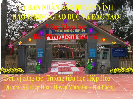 Bài giảng Khoa học 4 - Bài: Phòng bệnh béo phì - Trường Tiểu học Hiệp hòa