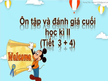 Bài giảng Tiếng Việt 2 - Bài: Ôn tập và đánh giá cuối học kì 2 (Tiết 3+4)