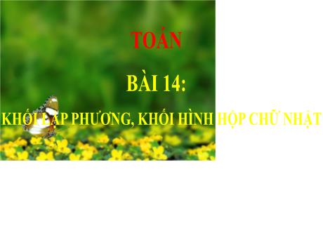 Bài giảng Toán 1 - Bài 14: Khối lập phương, khối hình hộp chữ nhật - Trường Tiểu học Tam Cường