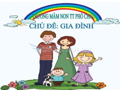Bài giảng Mầm non Lớp Mầm - Chủ đề: Gia đình - Đề tài: Trò chuyện về các thành viên trong gia đình - Trường Mầm non Thị Trấn Phố Châu
