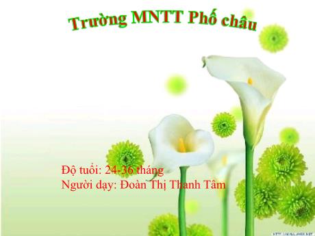 Bài giảng Mầm non Lớp Nhà trẻ - Đề tài: Bàn tay cô giáo - Đoàn Thị Thanh Tâm