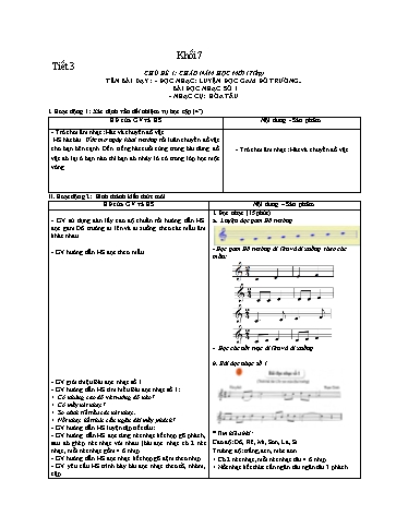 Kế hoạch bài dạy Âm nhạc Lớp 6+7+8 - Tuần 3 - Hồ Văn Công