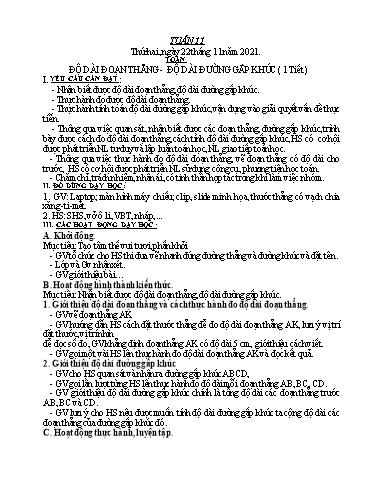 Kế hoạch bài dạy các môn Lớp 2 - Tuần 11 - Năm học 2021-2022 - Đinh Thị Thể