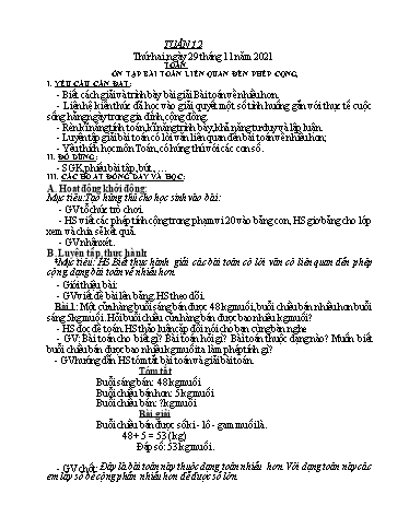 Kế hoạch bài dạy các môn Lớp 2 - Tuần 12 - Năm học 2021-2022 - Đinh Thị Thể