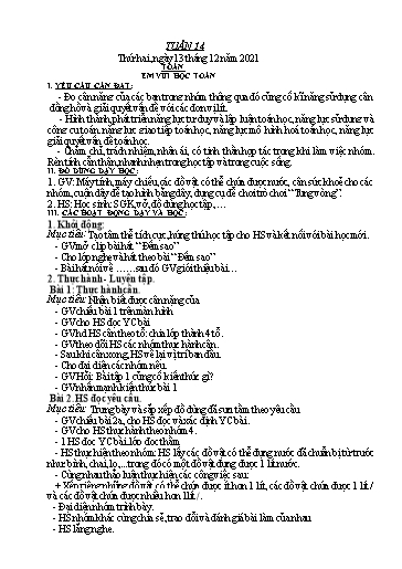 Kế hoạch bài dạy các môn Lớp 2 - Tuần 14 - Năm học 2021-2022 - Đinh Thị Thể