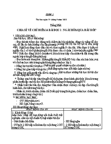 Kế hoạch bài dạy các môn Lớp 2 - Tuần 2 - Năm học 2022-2023 - Đinh Thị Thể