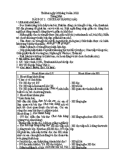 Kế hoạch bài dạy các môn Lớp 2 - Tuần 3 - Năm học 2022-2023 - Đinh Thị Thể
