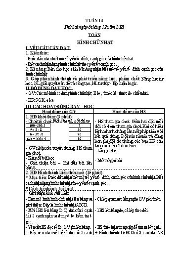 Kế hoạch bài dạy các môn Lớp 3 - Tuần 13 - Năm học 2021-2022 - Nguyễn Thanh Trường