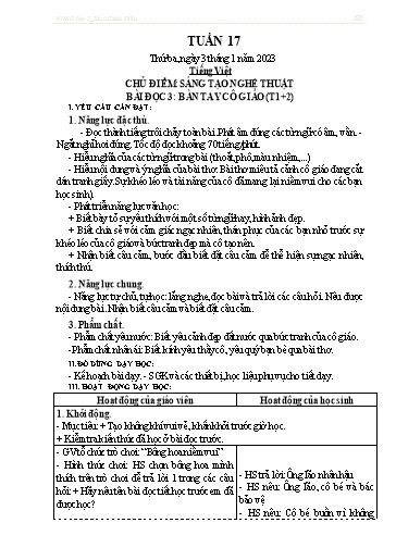 Kế hoạch bài dạy các môn Lớp 3 - Tuần 17 - Năm học 2022-2023 - Nguyễn Thị Huyền