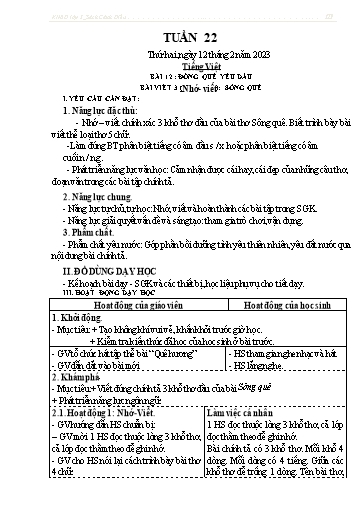 Kế hoạch bài dạy các môn Lớp 3 - Tuần 22 - Năm học 2022-2023 - Nguyễn Thị Huyền