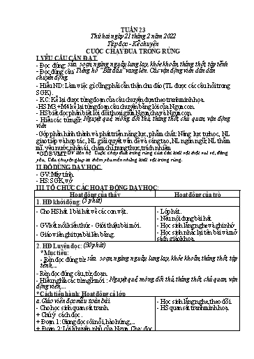 Kế hoạch bài dạy các môn Lớp 3 - Tuần 23 - Năm học 2021-2022 - Nguyễn Thanh Trường