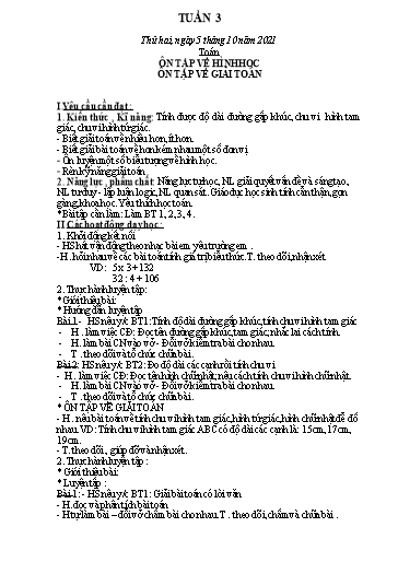 Kế hoạch bài dạy các môn Lớp 3 - Tuần 3 - Năm học 2021-2022 - Nguyễn Thanh Trường