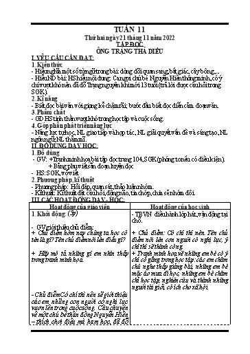 Kế hoạch bài dạy các môn Lớp 4 (CV2345) - Tuần 11 - Năm học 2022-2023 - Nguyễn Thanh Trường