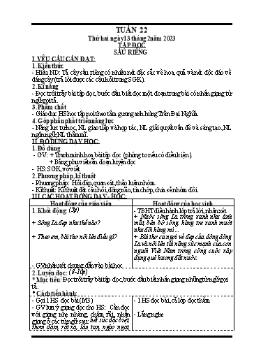 Kế hoạch bài dạy các môn Lớp 4 (CV2345) - Tuần 22 - Năm học 2022-2023 - Nguyễn Thanh Trường