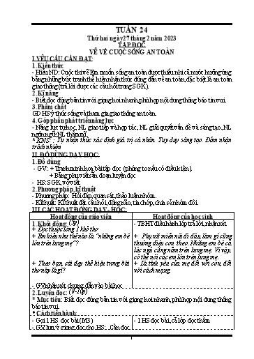 Kế hoạch bài dạy các môn Lớp 4 (CV2345) - Tuần 24  - Năm học 2022-2023 - Nguyễn Thanh Trường