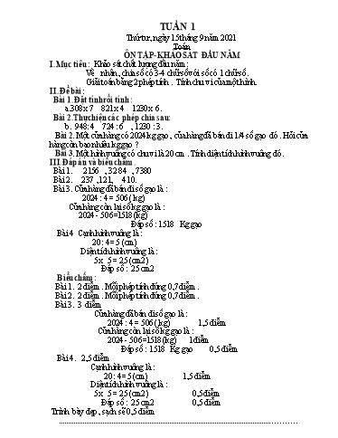 Kế hoạch bài dạy các môn Lớp 4 - Tuần 1 - Năm học 2021-2022 - Nguyễn Thị Huyền