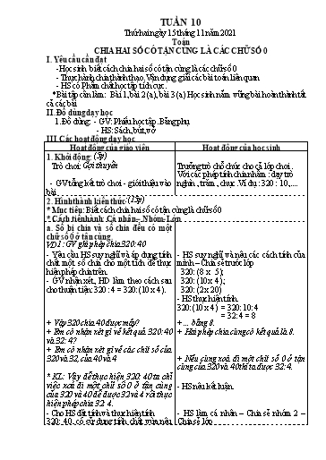 Kế hoạch bài dạy các môn Lớp 4 - Tuần 10 - Năm học 2021-2022 - Nguyễn Thị Huyền