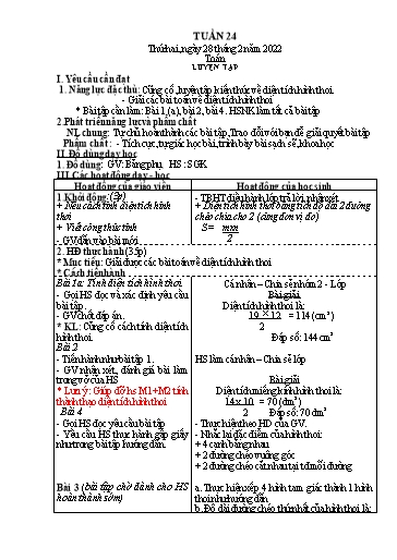 Kế hoạch bài dạy các môn Lớp 4 - Tuần 24 - Năm học 2021-2022 - Nguyễn Thị Huyền