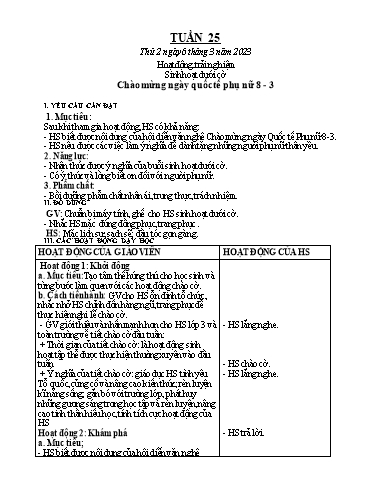 Kế hoạch bài dạy các môn Lớp 4 - Tuần 25 - Năm học 2022-2023 - Nguyễn Thị Huyền