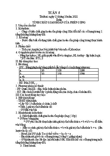 Kế hoạch bài dạy các môn Lớp 4 - Tuần 5 - Năm học 2021-2022 - Nguyễn Thị Huyền