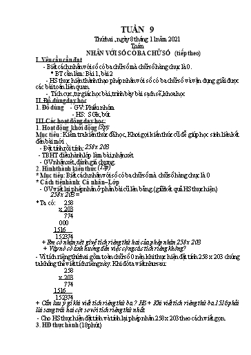Kế hoạch bài dạy các môn Lớp 4 - Tuần 9 - Năm học 2021-2022 - Nguyễn Thị Huyền