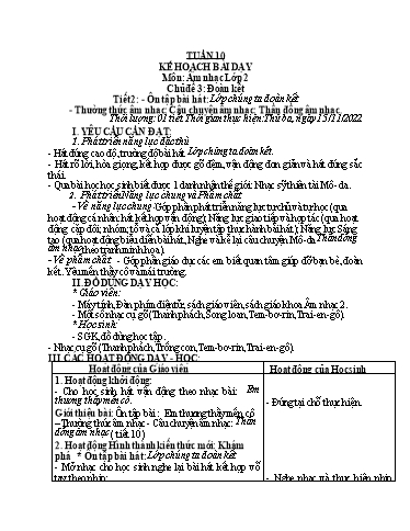 Kế hoạch bài dạy các môn Tiểu học - Tuần 10 - Năm học 2022-2023 - Cao Thị Liễu