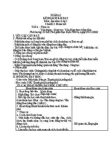 Kế hoạch bài dạy các môn Tiểu học - Tuần 12 - Năm học 2022-2023 - Cao Thị Liễu