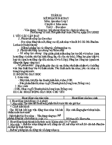 Kế hoạch bài dạy các môn Tiểu học - Tuần 15 - Năm học 2022-2023 - Cao Thị Liễu