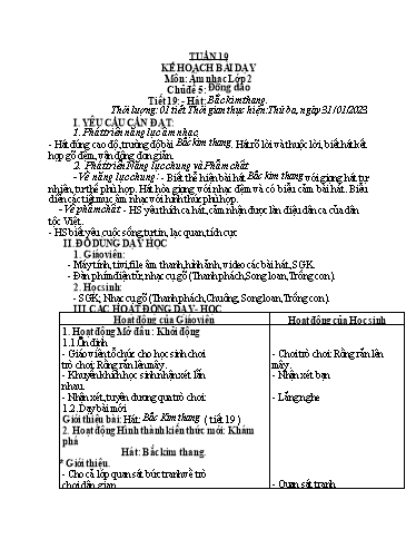 Kế hoạch bài dạy các môn Tiểu học - Tuần 19 - Năm học 2022-2023 - Cao Thị Liễu