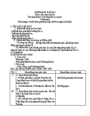 Kế hoạch bài dạy các môn Tiểu học - Tuần 23 - Năm học 2021-2022 - Cao Thị Liễu