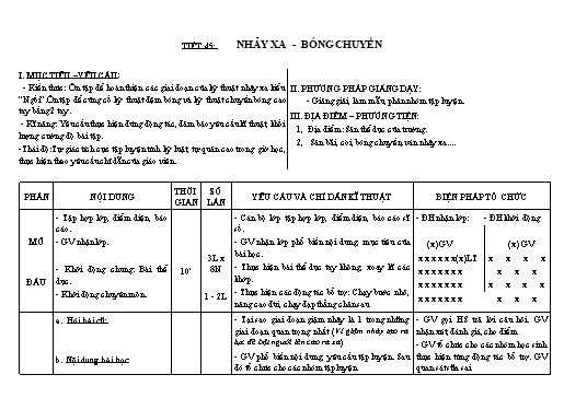 Kế hoạch bài dạy Giáo dục thể chất 8 - Tiết 45+46 - Năm học 2022-2023 - Trường THCS Trần Kim Xuyến