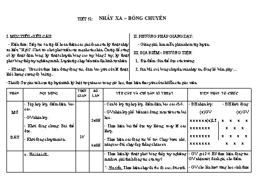 Kế hoạch bài dạy Giáo dục thể chất 8 - Tiết 51+52, Bài: Bóng chuyền - Năm học 2022-2023 - Trường THCS Trần Kim Xuyến