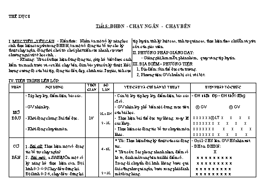 Kế hoạch bài dạy Giáo dục thể chất 8 - Tiết 5+6 - Năm học 2022-2023 - Trường THCS Trần Kim Xuyến