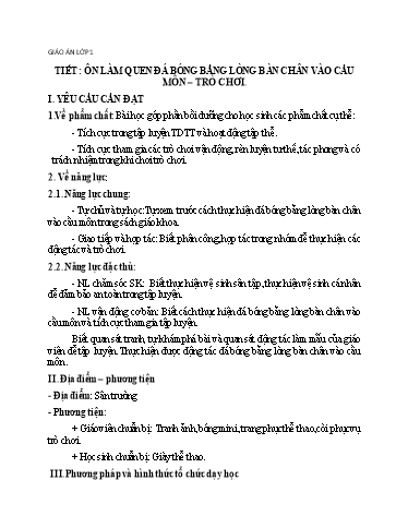 Kế hoạch bài dạy Giáo dục thể chất Lớp 1-4 - Tuần 27 - Năm học 2023-2024 - Bùi Xuân Thân