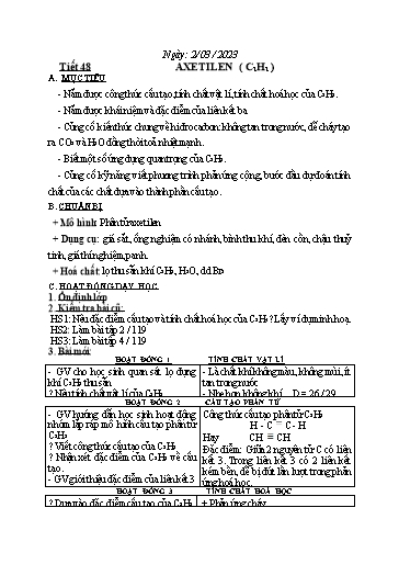 Kế hoạch bài dạy Khoa học tự nhiên 6 - Tuần 25 - Năm học 2022-2023 - Trường THCS Trần Kim Xuyến