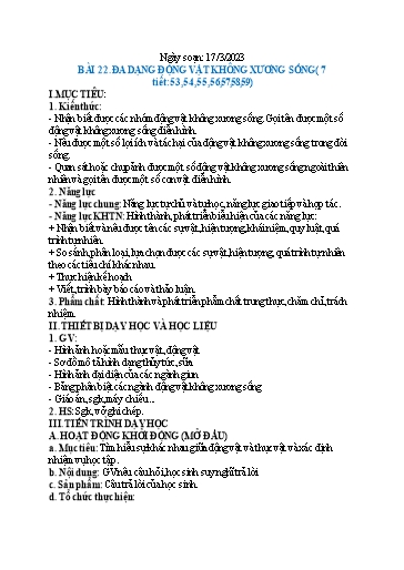 Kế hoạch bài dạy Khoa học tự nhiên 6 - Tuần 27 - Năm học 2022-2023 - Trường THCS Trần Kim Xuyến