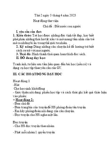 Kế hoạch bài dạy Kĩ thuật 4+5 - Tuần 29 - Năm học 2022-2023 - Nguyễn Thị Kim Anh