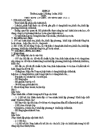 Kế hoạch bài dạy môn Toán + Tiếng Việt Lớp 2 - Tuần 19 - Năm học 2021-2022 - Đinh Thị Thể