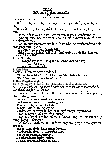 Kế hoạch bài dạy môn Toán + Tiếng Việt Lớp 2 - Tuần 20 - Năm học 2021-2022 - Đinh Thị Thể