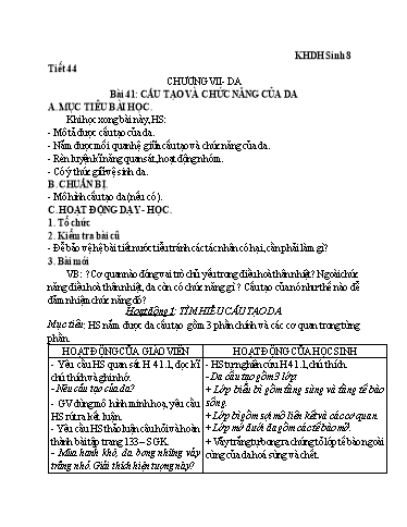 Kế hoạch bài dạy Sinh học 8+9 - Tuần 23 - Trường THCS Trần Kim Xuyến