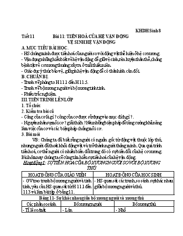 Kế hoạch bài dạy Sinh học  8+9 - Tuần 6 - Trường THCS Trần Kim Xuyến