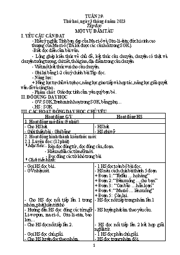 Kế hoạch bài dạy Toán + Tiếng Việt 5 - Tuần 29 - Năm học 2022-2023 - Phan Thị Thu Hiền