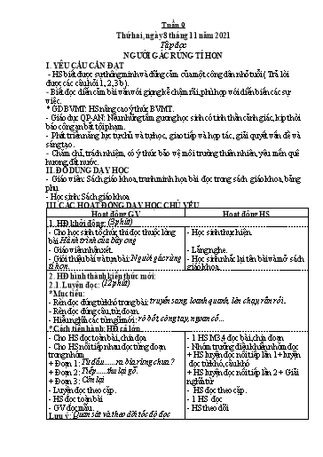 Kế hoạch bài dạy Toán + Tiếng Việt 5 - Tuần 9 - Năm học 2021-2022 - Phan Thị Thu Hiền