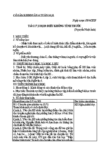 Kế hoạch bài học các môn học Lớp 6 - Tuần 30+31 - Năm học 2022-2023 - Trường THCS Trần Kim Xuyến