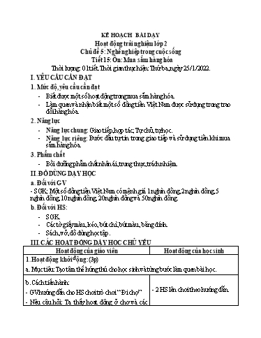 Kế hoạch bài học các môn Tiểu học - Tuần 20 - Năm học 2021-2022 - Cao Thị Liễu