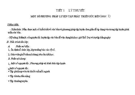 Kế hoạch bài học Giáo dục thể chất 9- Tiết 1+2 - Năm học 2023-2024 - Phạm Chí Công